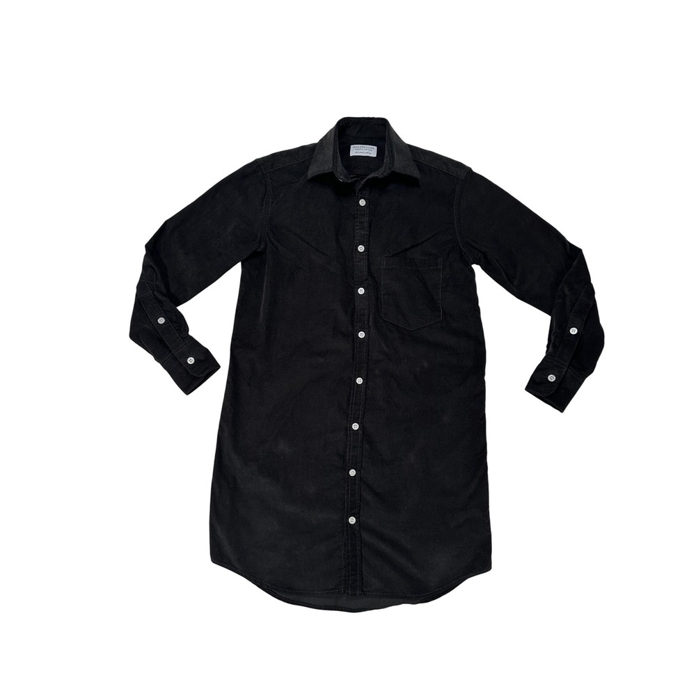EMILY PHILLIPS Nashville USA Black Corduroy Long Sleeve Shirt Dress Size 3/Small